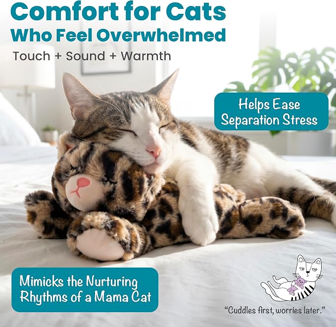 Catstages Calming Kitty Pal Interactive Companion Plush Cat Toy, 11"