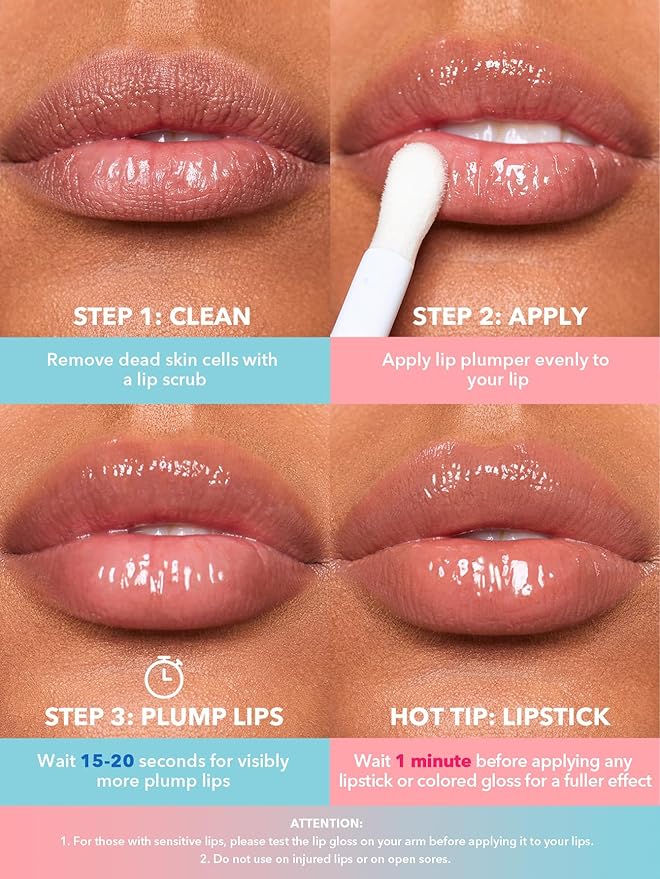SHEGLAM Plump Addict Hot & Cold Gloss Duo 2 Pcs/Set Instant Volumising Lip Gloss Set High Shine Finish Moisturizing Lip Plumper Gloss Kit