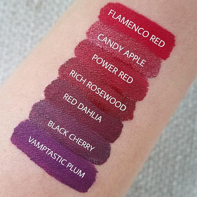 Aromi Maroon Matte Liquid Lipstick | Dark Red Lip Color with Warm Undertones, Bordeaux, Vegan, Cruelty-free, Long-wear (Rich Rosewood)