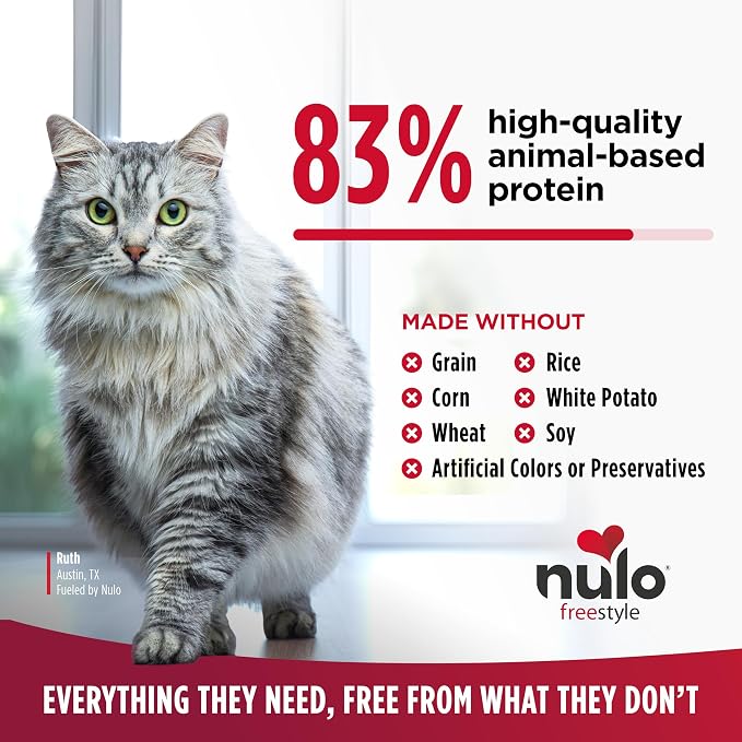 Nulo Freestyle Cat & Kitten Dry Food - Chicken & Cod Recipe, High Protein Grain Free Cat Food, Natural Kibble with Probiotics & Omega Fatty Acids, 2lb Bag