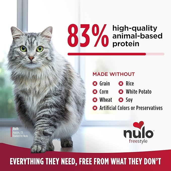 Nulo Freestyle Cat & Kitten Dry Food - Chicken & Cod Recipe, High Protein Grain Free Cat Food, Natural Kibble with Probiotics & Omega Fatty Acids, 14lb Bag