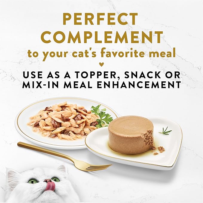 Fancy Feast Purina Appetizers Grain Free Cat Food Flaked Tongol Tuna Appetizer Lickable Cat Food Topper - 1.1 oz. Trays,(Pack of 20)