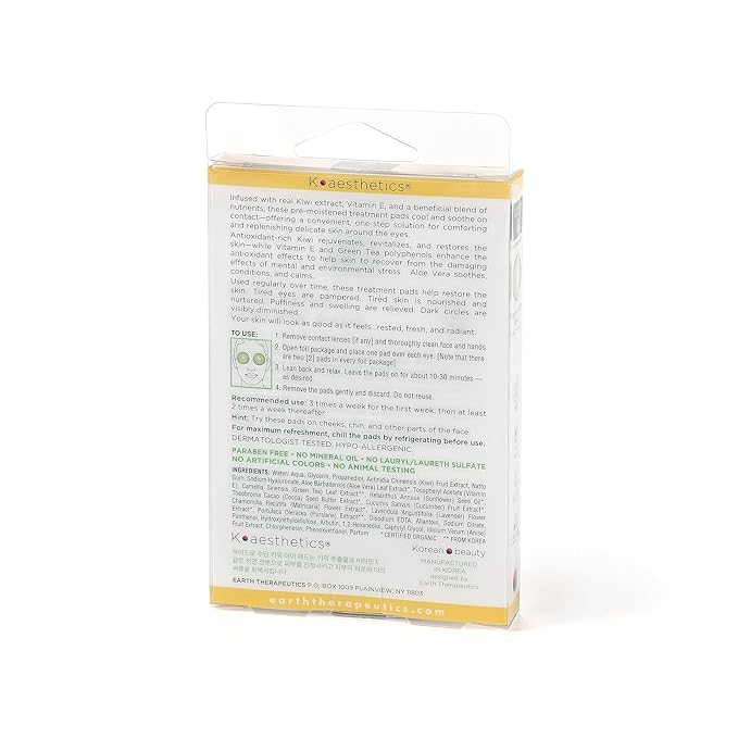 Earth Therapeutics Recover-E Kiwi Eye Pads