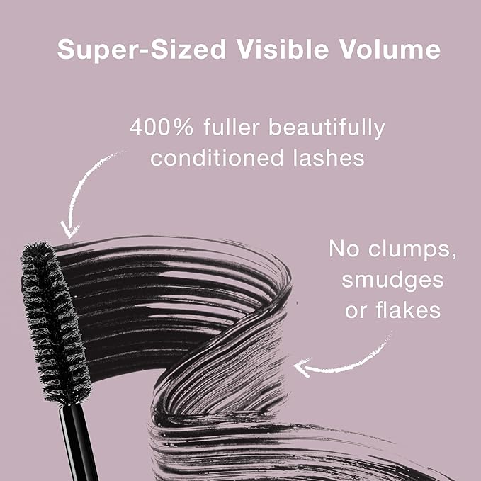 Neutrogena Healthy Volume Lash-Plumping Waterproof Mascara Volumizing And Conditioning Mascara With Olive Oil To Build Fuller Lashes Clump Smudge & Flake-Free Carbon Black 06 0.21 oz