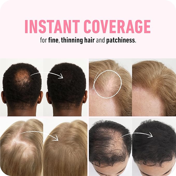 BOLDIFY Hair Fibers (12g) - Fill In Thinning and Fine Hair for an Instantly Fuller, Thicker Look - 14 Shades for Women & Men - Gray