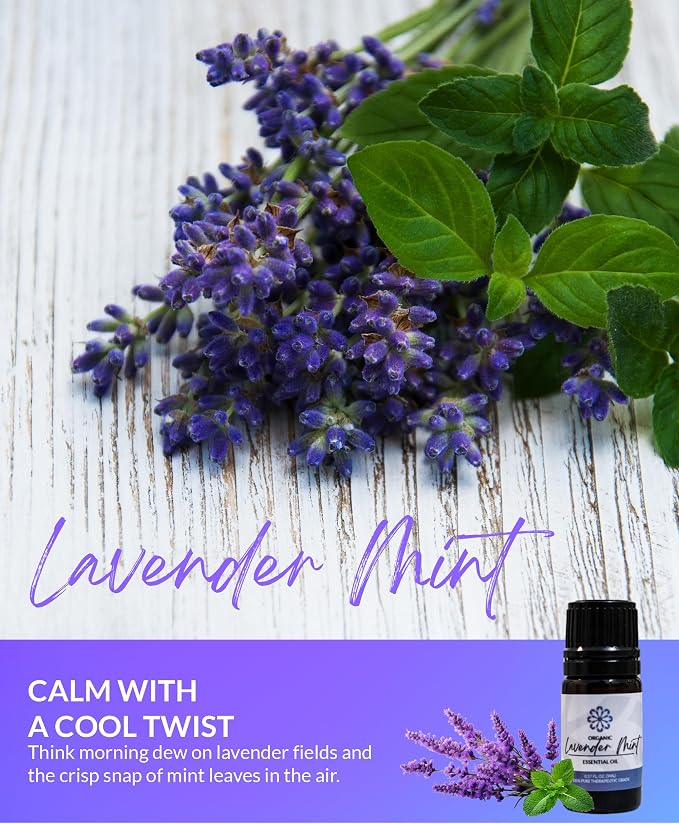 Essence Pearl Travel Case | Lavender Mint Essential Oil | Aromatherapy Nasal Diffuser & Essential Oil Carrying Case | Lavender & Peppermint Oil Blend | Travel-Friendly Kit | White Pod