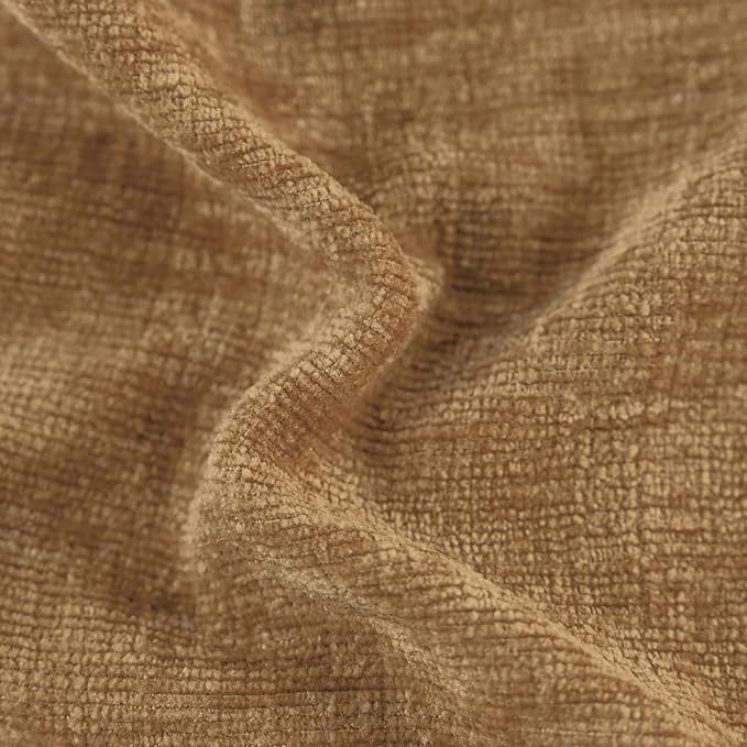 CaliTime Decorative Couch Throw Pillow Covers 20 X 12 Inches Apricot Brown | Pack of 2, Cozy Chenille Cushion Cases, Cotton Thread Stitching Edges, for Sofa Bed Living Room Farmhouse