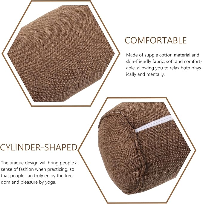 Mipcase Yoga Auxiliary Pillow Cylinder Support Cushion for Beginners Multi-Purpose Lumbar Throw Pillow for Footrest and Backrest Comfortable and Stylish Design