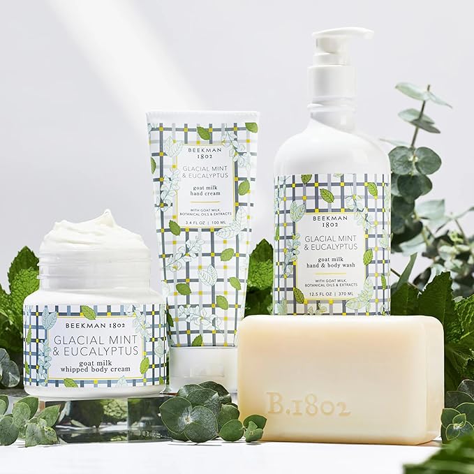 Beekman 1802 Face Wipes – Makeup Remover Wipes for Face, Facial Cleansing Wipes that Remove Makeup & Dirt, Travel Essentials, Face Wipes with Goat Milk & Aloe, Glacial Mint & Eucalyptus 30 Count