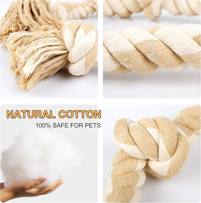 Fida Dog Rope Toys for Aggressive Chewers, Chew Toys for Large Medium Dogs