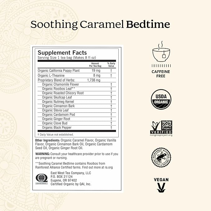 Yogi Tea Stress Relief & Herbal Tea Variety Pack - 16 Bags per Pack (6 Packs) - Organic Herbal Sampler - Includes Bedtime, Kava Stress Relief, Soothing Caramel Bedtime & More