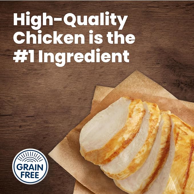 Blue Buffalo Delights Rotisserie Chicken Wet Dog Food, 3.5 oz, 12 ct | Small Breed Formula, Grain-Free, Real Chicken First, in Hearty Gravy, No Corn, Wheat, or Soy