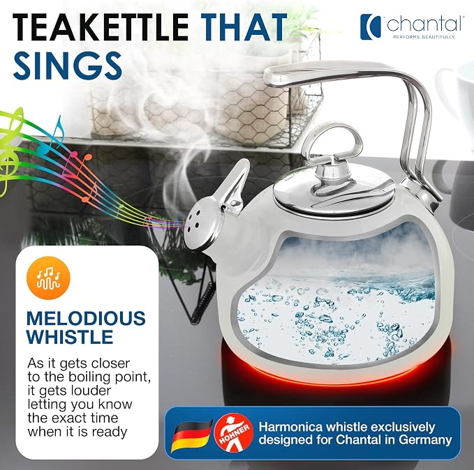 Chantal Enamel On Steel Classic Teakettle (Fade Grey)