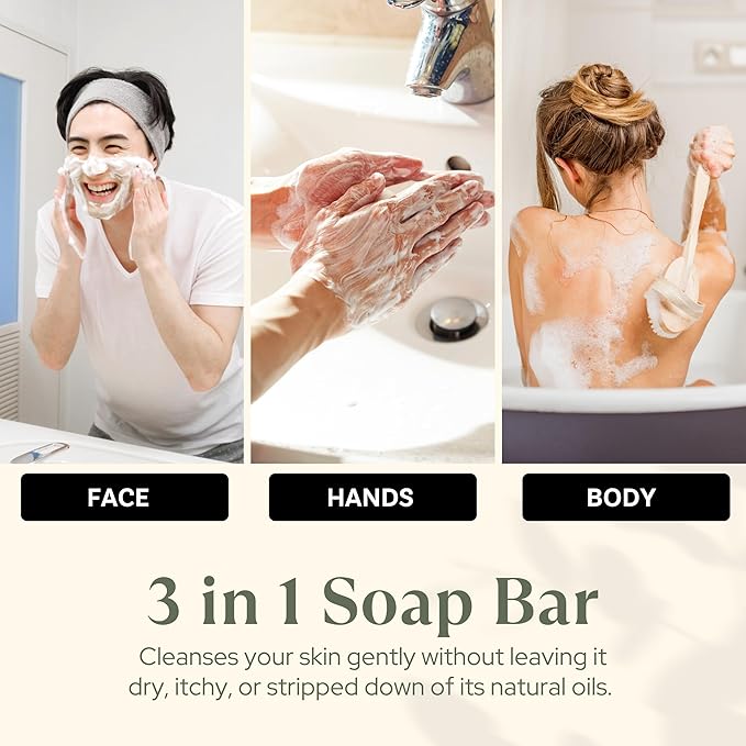 Wavertree & London Noir Scented Natural Soap (8 Bars), 7oz Moisturizing French Triple Milled Soap Bars enriched with shea butter - Pure Plant Oil Bath & Body Bars for All Skin Types