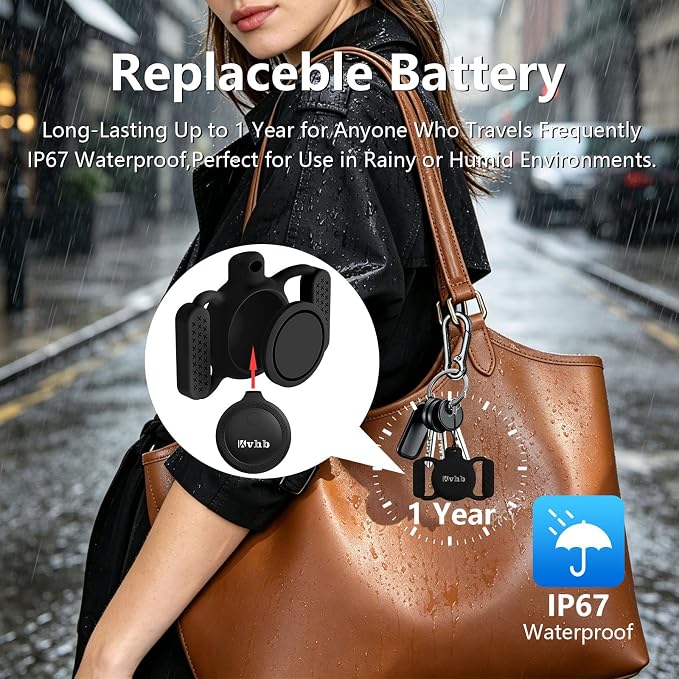 2026 Air Tracker Tags, Bluetooth Smart Tags Works with Apple Find My & Android Devices,100dB Loud Sound IP67 Key Finder Item Locator, GPS Tracking Device for Wallet Luggage Car Dog Pets-1Pack