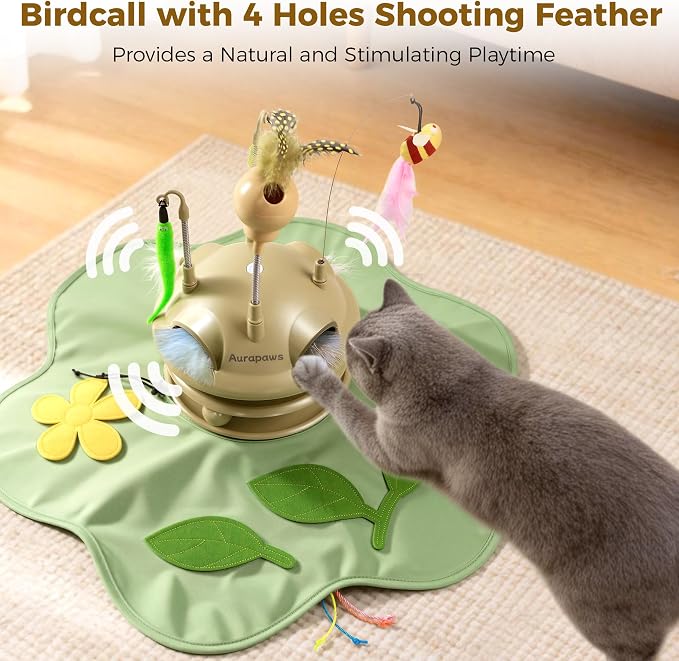 Cat Toys Rechargeable, 6-in-1 Automatic Interactive cat Toy