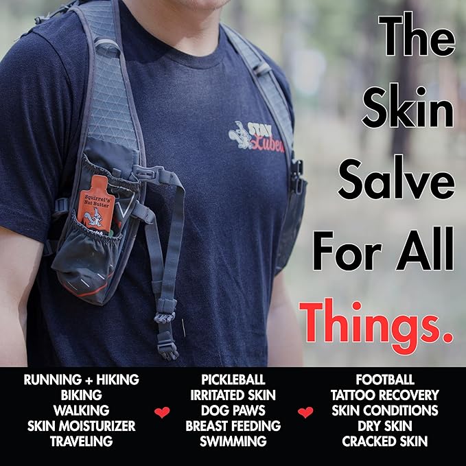 Squirrel's Nut Butter Anti Chafe Adventure Packet | Compact and All Natural Chafing & Skin Care for Athletes, Runners & Adventurers | Thighs, Arms, Pack Straps & More, Frankincese & Lavender, 9ml