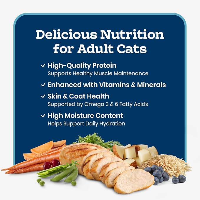 Blue Buffalo Tastefuls Natural Tender Morsels Wet Cat Food, Chicken Entrée 5.5-oz cans (Pack of 24) | Real Chicken First, Tender Morsel Texture, No Chicken By-Product, Corn, Wheat, or Soy