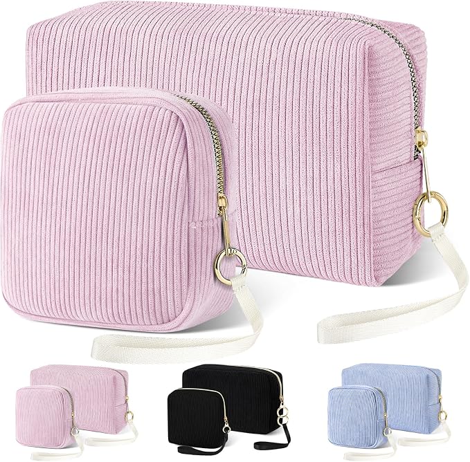 Likesing Tampon Holder for Purse, Corduroy Period Bag Sanitary Napkin Storage Bag for Girls Womens, Portable Feminine Emergency Pad Period Pouch(Pink)