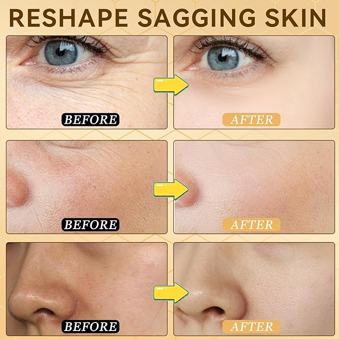 Bee Venom Firming Serum Stick, 2Pcs Bee Venom Cream, Multi Purpose Anti Wrinkle Face Cream for Deep Wrinkle Repair, Firming, Hydrating and Lifting, Suitable For All Skin Types