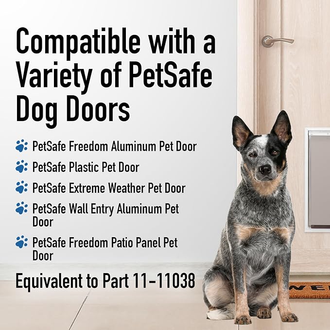 Evergreen Pet Supplies Dog Door Replacement Flaps - Compatible with PetSafe Freedom PAC11-11038 - Medium Brown 8.25" x 12.25" - Weather-Resistant Replacement Flap for Sliding Glass Inserts