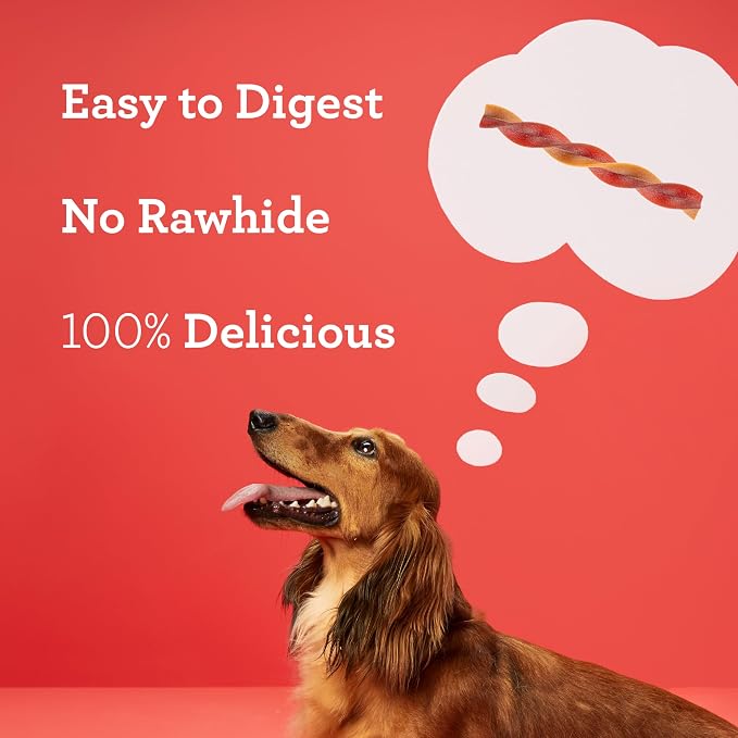 DreamBone Triple Flavor Swirlz Rawhide-Free Dog Treats, 25 Count | No Chicken Added, Daily Chew, Digests Safely and Completely, Made With Real Beef, Peanut Butter and Pork, For Adult Dogs