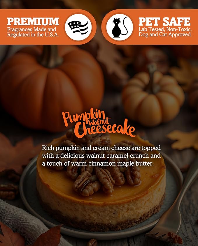 Shortie's Candle Company Pumpkin Walnut Cheesecake Natural Soy Wax Melts - 1 Highly Scented 3 Oz. Bar - Made with 100% Soy and Essential Fragrance Oils - Phthalate & Paraffin Free, Vegan, Non-Toxic