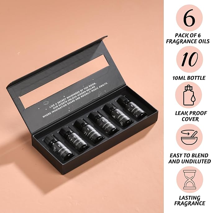 Folkulture Essential Oils for Diffuser Oil | Set of 6 Fragrance Oils for Diffusers | Palo Santo & Lavender Essential Oil | Diffuser Oils Scents for Home | Diffuser Essential Oils for Diffusers