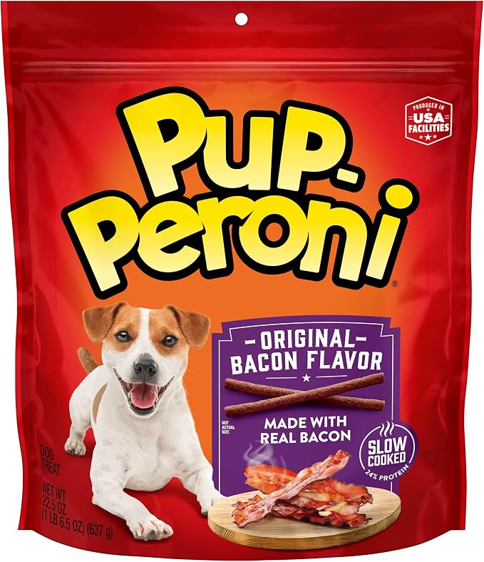 Pup-Peroni Dog Treats, Original Bacon Flavor, 22.5 Ounce, Made with Real Bacon