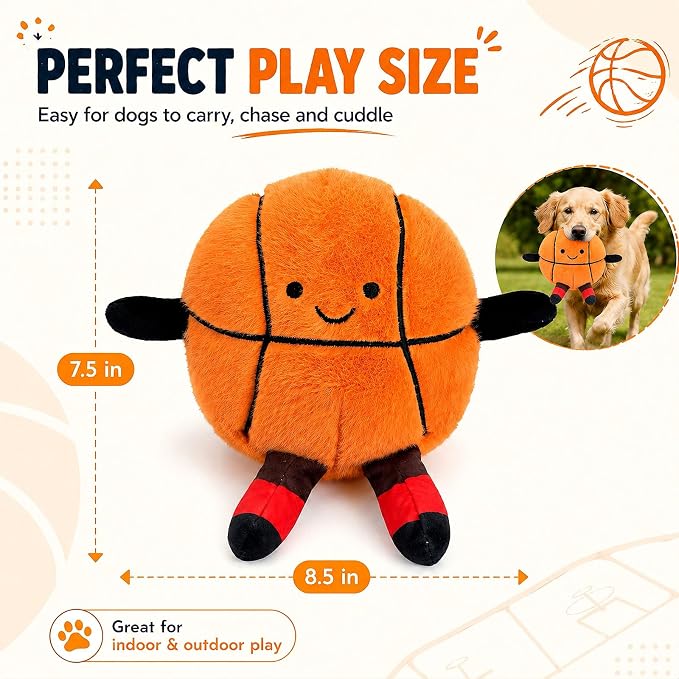 Interactive Dog Toys, Moving Basketball Dog Toy, Rechargeable Bouncing Ball