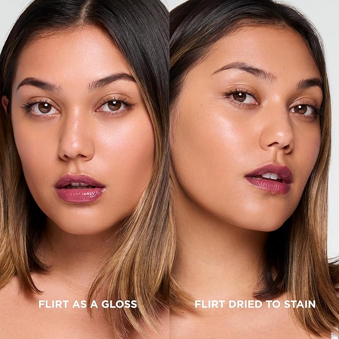 HALEYS Re-dew Lip Gloss to Stain - Hydrating Kiss-Proof Formula with Vegan Squalane & Vitamin E - Lightweight Transfer-Proof Hybrid for Soft Color, Cushiony Moisture & All-Day Wear (Flirt)