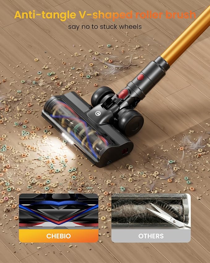 Cordless Vacuum Cleaner for Home, 65KPA 650W 70Mins Stick Vacuum Cordless with Three Suction Modes, Self-Standing&LED Screen, Anti-Tangle Brush, Vacuum Cleaners for Pet Hair/Hardwood Floors/Carpet