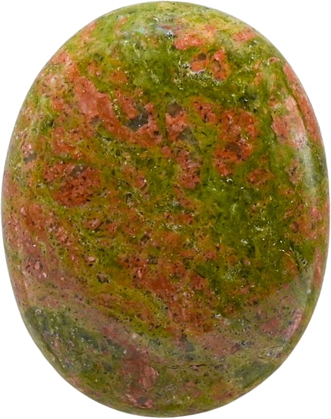 Amazing Gemstone Unakite Crystals and Healing Stones - Large Palm Stone Crystals Piedra - Crystal for Good Luck, Balanced Positive Energy, Meditation - Unique Stocking Stuffers Gifts for Women, Men