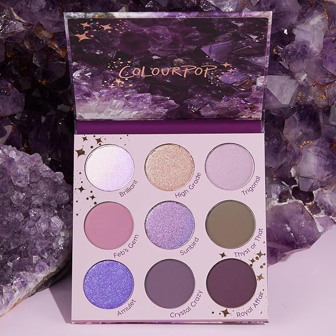 ColourPop All Amethyst Eyeshadow Palette - Metallic Opalescent with Duo Chrome Finishes - High-Pigment Eye Makeup with a Long-Wearing Formula (0.3 oz)