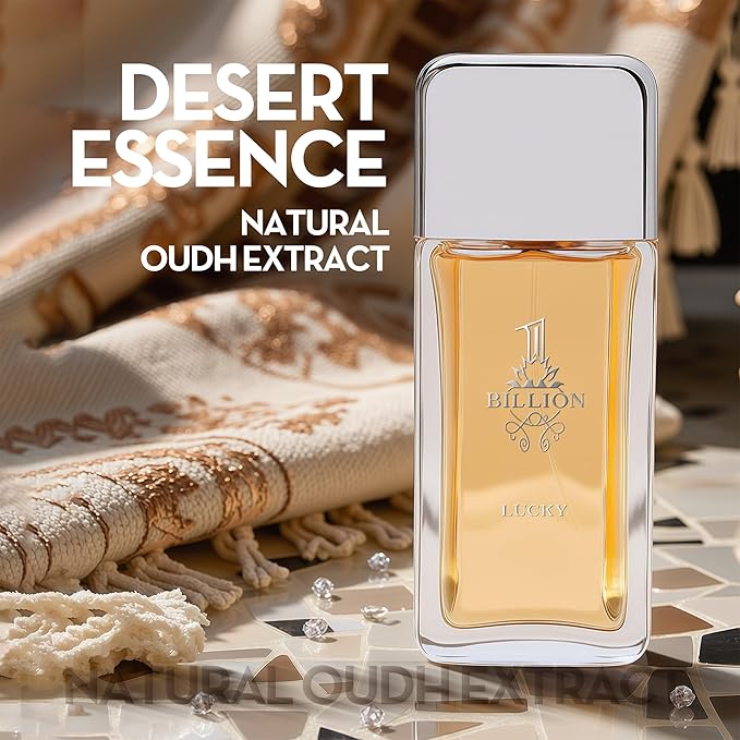 2PCS Mens Perfume Cologne Long Last Strong EDP Natural Spray Gift Set, with Cocoa, Dried Fruits, Woody Fragrance for Daliy Use, 3.4 Fl Oz / 100 mL Each (1 Billion Lucky & Vanilla Tobacco)