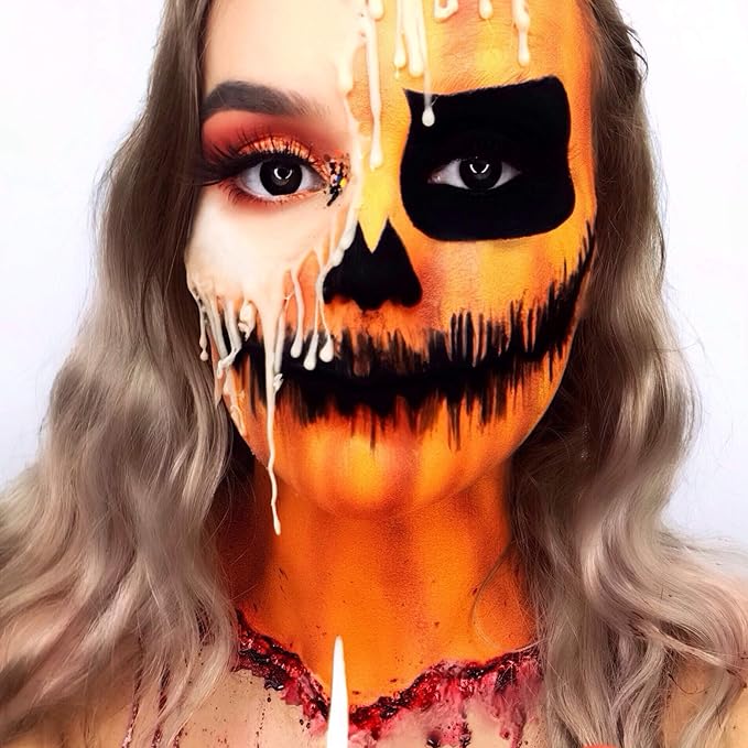 Halloween Face Paint Body Paint by Moon Terror - Midnight Black - SFX Make up, Special Effects Make up - 0.40fl oz