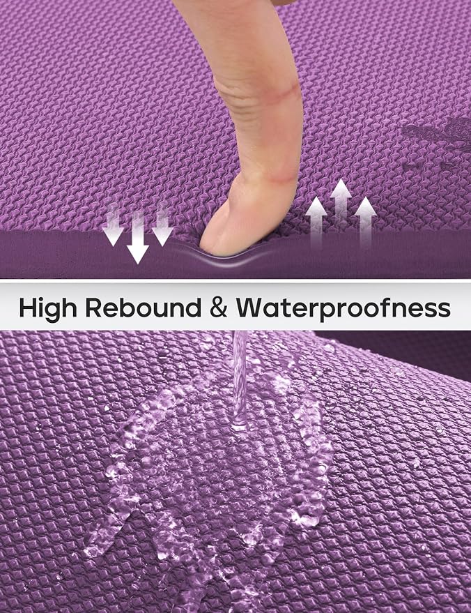 Heathyoga Yoga Knee Pads Cushion Non-Slip Yoga Mat Thick Yoga Accessories for Women Workout Pilates Kneeling Pads for Working out Exercise 26"x10"x0.5"