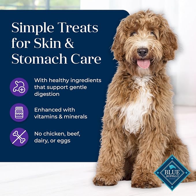Blue Buffalo Basics Turkey Skin & Stomach Care Dog Biscuits, 6 oz | Real Turkey #1 Ingredient, Limited Ingredient Diet, Antioxidant-Rich LifeSource Bits, Crunchy Treat for All Breed Sizes