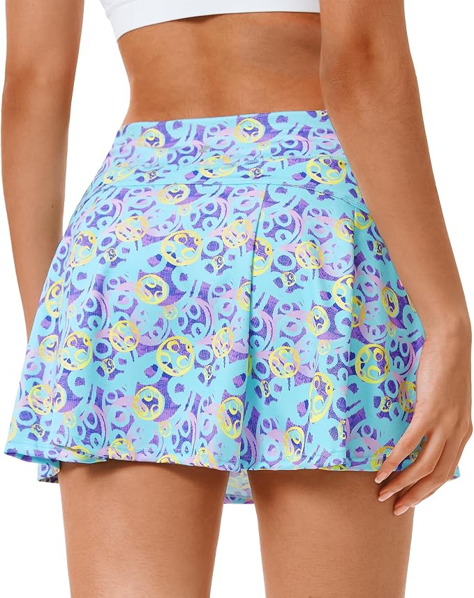 Stelle Women Tennis Skirt High Waisted Athletic Golf Skorts with Pockets | Tummy Control, Built-In Shorts, Deep Pockets, Pleated, Breathable, Lightweight, Tennis, Golf, Pickleball, Running, Workout