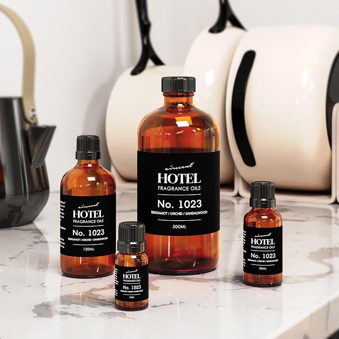 AirScent Hotel Diffuser Oil No. 1023 - Baccarat Hotel Inspired - 500 mL | Bergamot Orchid Sandalwood - Fragrance Oil for Ultrasonic and Waterless Diffusers and Crafting - 16.9 fl oz Bottle