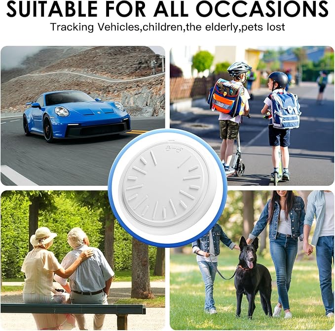 [Apple MFi and Google Certified] (iOS and Android) Air Tracker Tags-4 Pack, Bluetooth Tracker for Find My Device, Replaceable Battery,Item Locator Smart Tag for Keys, Bags, Luggage,Suitcases,White