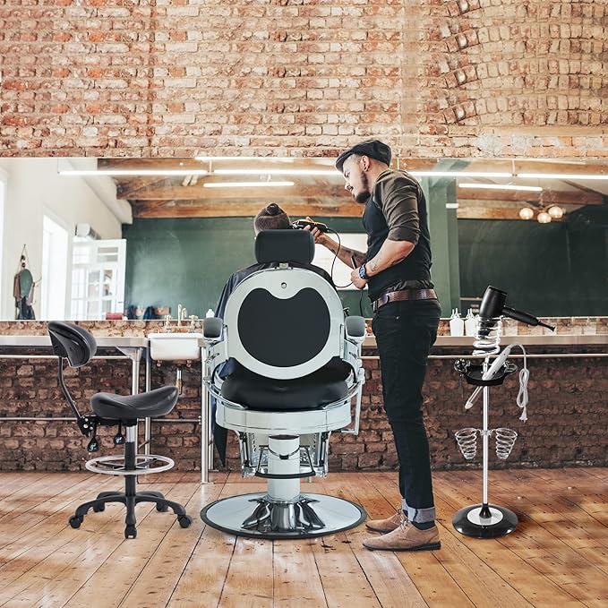 Vintage Barber Chair for Hairdressers Heavy Tattoo Shampoo Beauty Salon Equipment