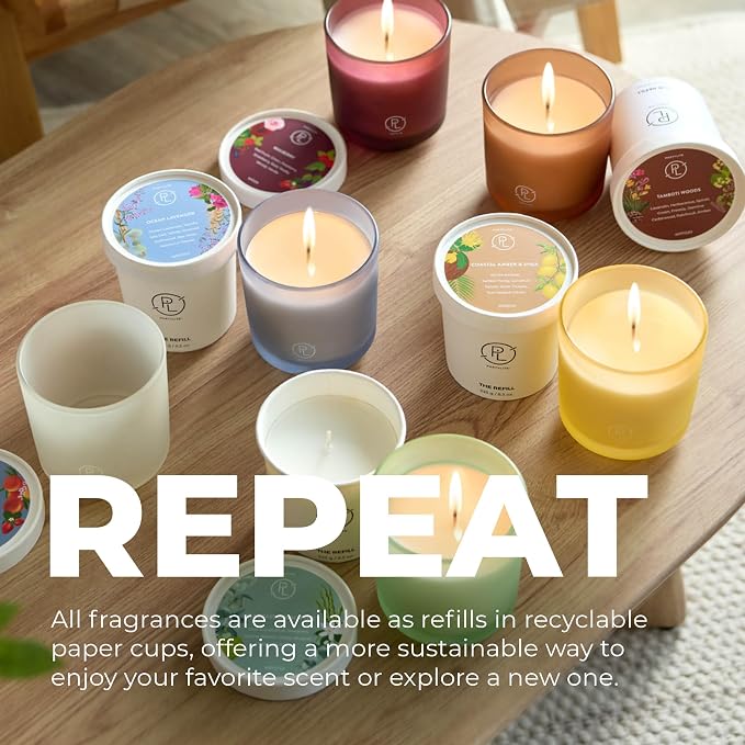 PartyLite Mulberry Scented Candle Refill, Notes of Black Currant, BlackBerry, Mulberry & Pomegranate, 10oz 1-Wick Aromatherapy Candle, up to 40 Hours of Luxury Fragrance, Sustainable Premium Soy Wax