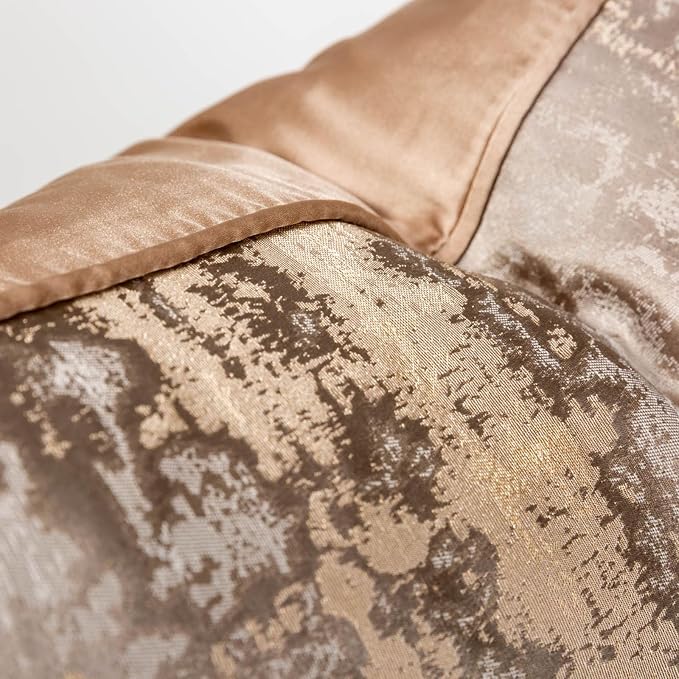 vctops Gold Decorative Luxurious Throw Pillow Covers Jacquard Square Cushion Cases Pillowcase for Bed Sofa Couch Chair Car Home Decor (Gold E,20"x20")