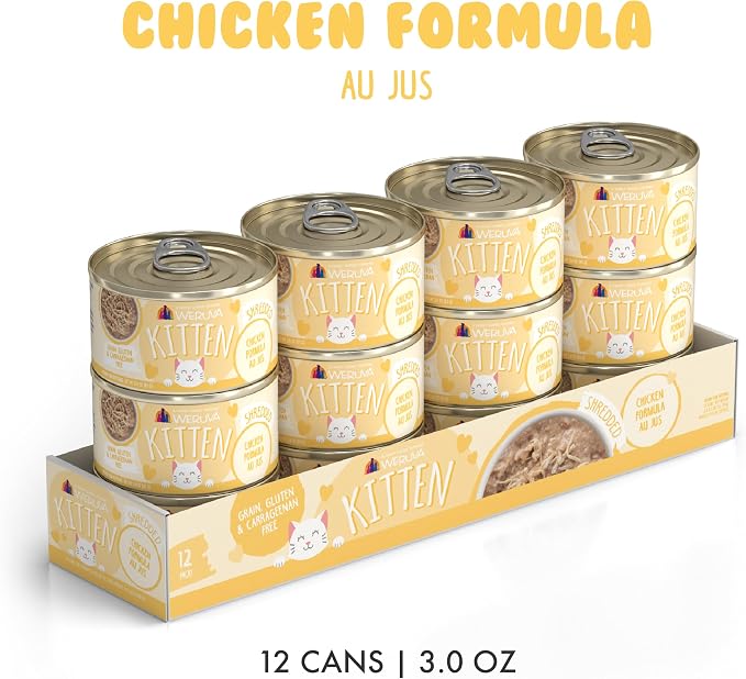 Weruva Kitten, Chicken Formula Au Jus, 3oz Can (Pack of 12)