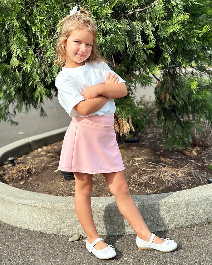 Stelle Girls Tennis Skirts with Pockets Athletic Skorts Inner Shorts High Waisted Sports Golf Running Skirt