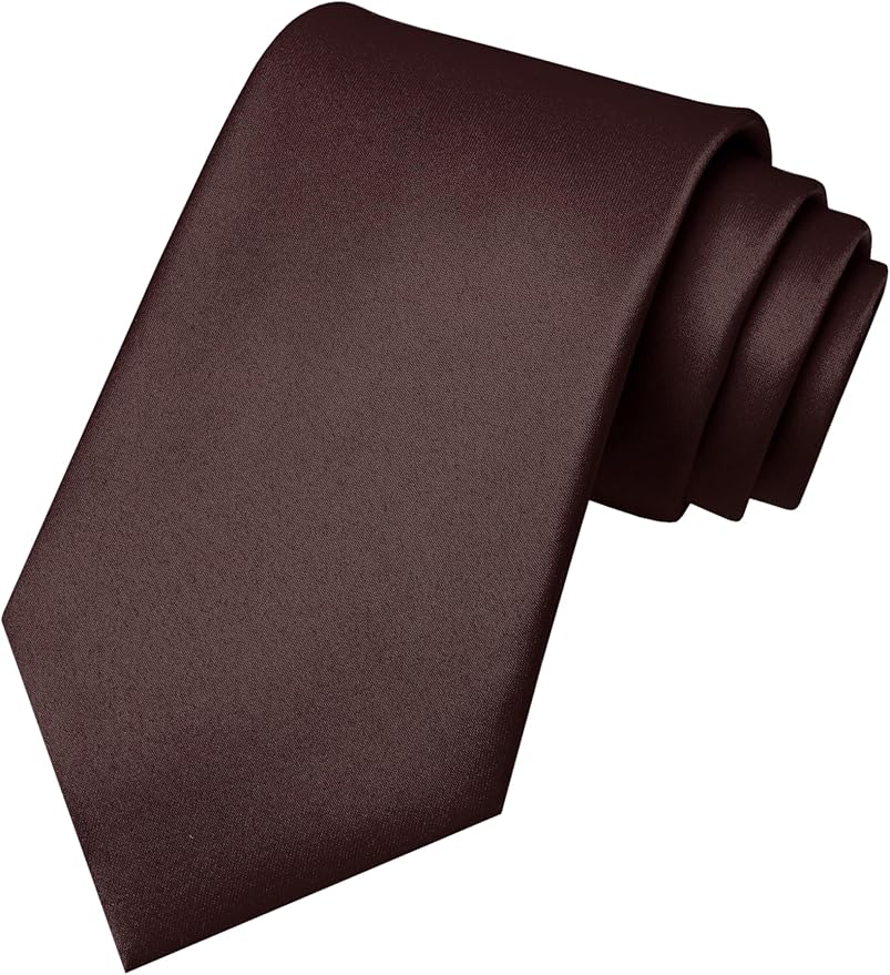 JEMYGINS Solid Color Tie Mens Necktie for Business and Wedding