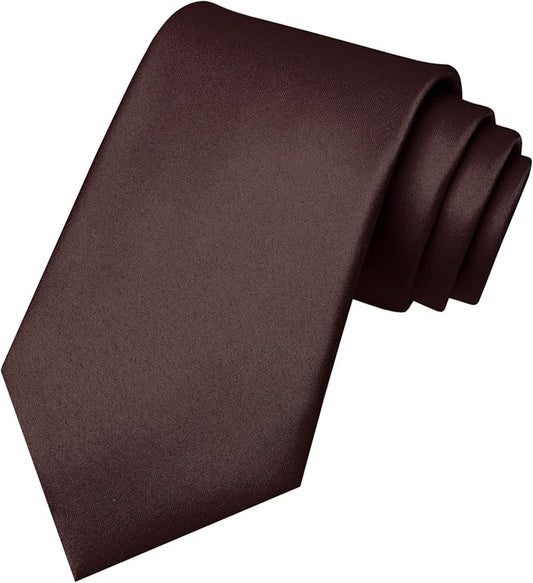 JEMYGINS Solid Color Tie Mens Necktie for Business and Wedding