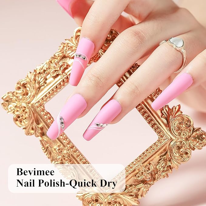 Nude Nail Polish Set: Quick Dry Pink Nail Lacquer Non Gel Regular Sheer Colors White Light Pink Natural Fingerpolish Fast Drying DIY Gift for Women, 6 Colors 8lm/0.27fl.oz