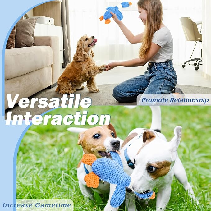Vitscan 2 Pack Goose Tough Dog Toys for Aggressive Chewers Duck Toys
